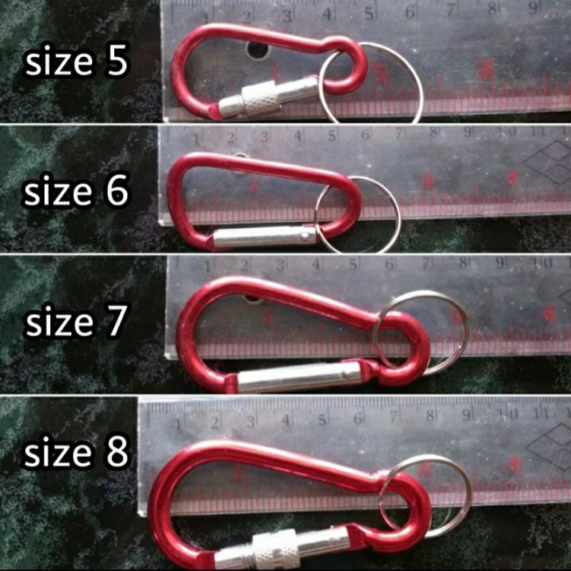 LIXADA Gantungan Carabiner Aluminium Quickdraw K12L Gantungan kunci carabiner 5 cm 6 cm 7 cm 8 cm