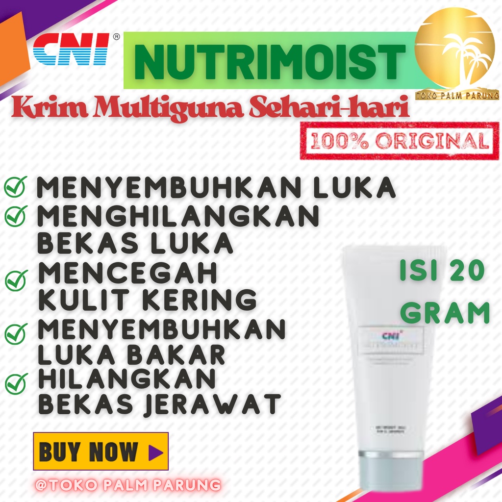 CNI Nutrimoist Asli 20gr Krim Luka Bakar Penghilang Bekas Jerawat Dan Luka Lembut Dan Halus Meremajakan Kulit