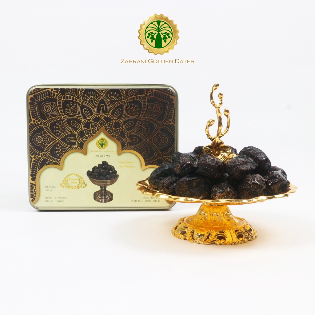 

Ajwa Kurma Nabi Premium Grade A Madinah 1 Kg Zahrani Golden Dates Kering Vitamin Bumil Ibu Hamil