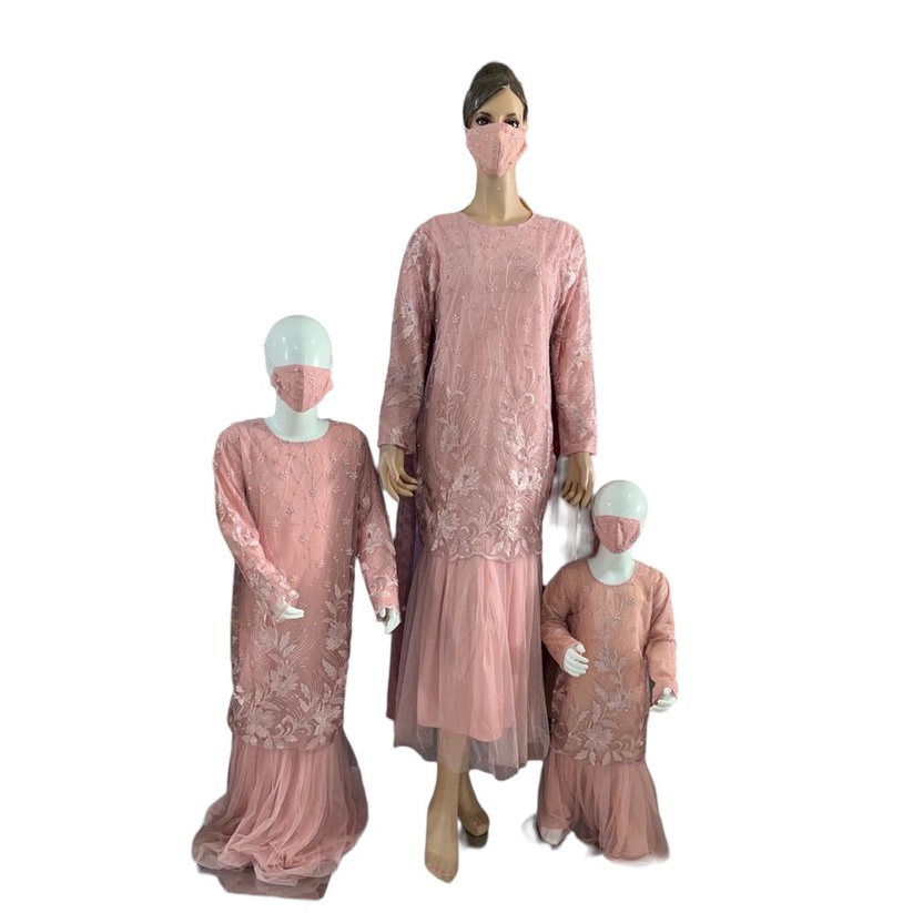 GAMIS TUTU COUPLE ANAK ANAK TILE MUTIARA /MAXI TILE MUTIARA / GAMIS TUTU TILE MUTIARA TUTU MODEL DUYUNG / GAMIS PESTA