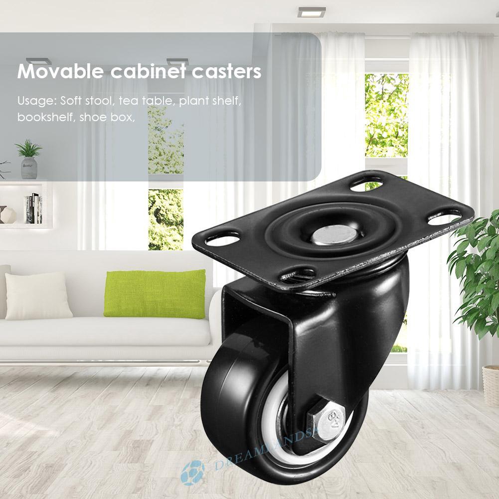 Xt Universal Office Chair Caster Wheel Swivel Pu Metal Wheel Soft Safe Rollers Shopee Indonesia