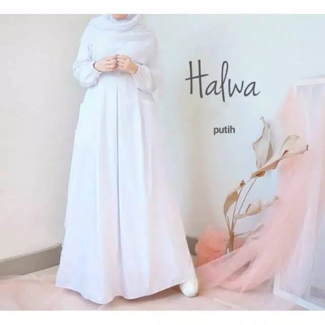 Gamis seragaman wanita terbaru 2022 gamis remaja putih gamis manasik haji