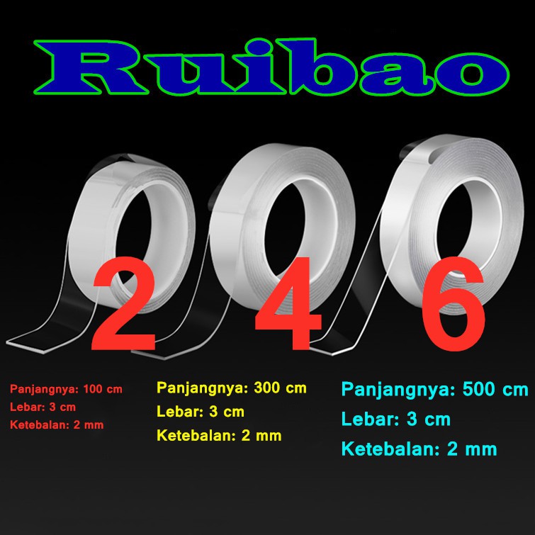 

Reuseable Nano Double Side Tape Selotip Dua Sisi Perekat Super AA1