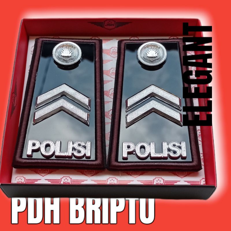 pangkat briptu pdh list bordir,pangkat polisi briptu,atribut briptu, pangkat bintara briptu,