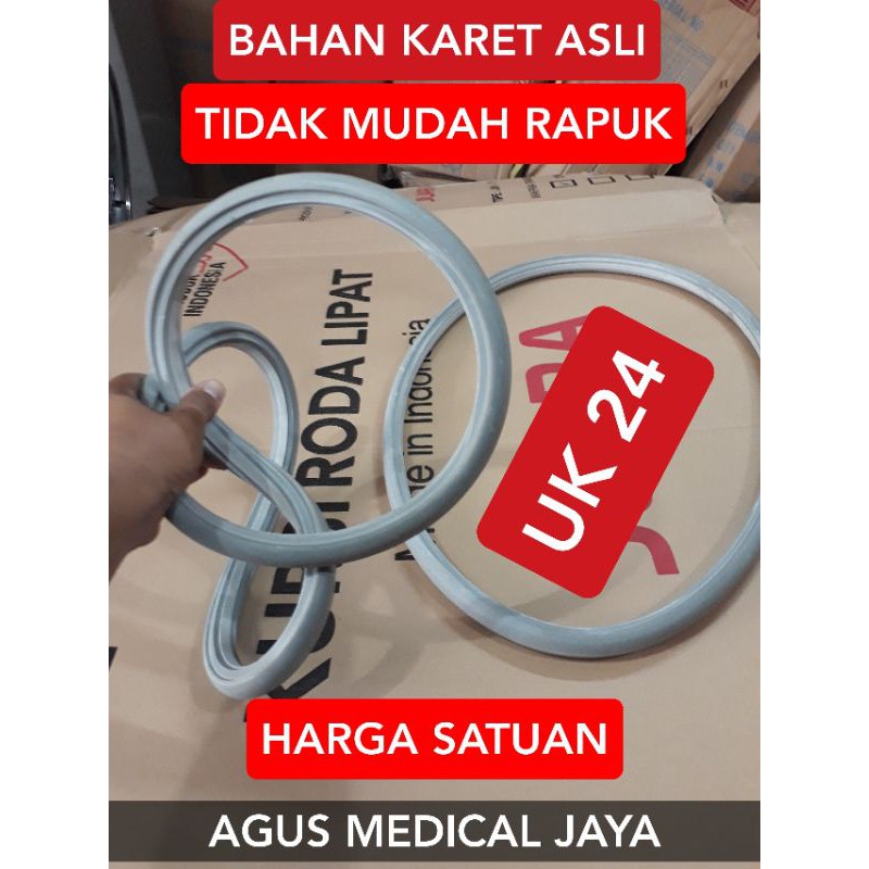 ban karet mati kursi roda uk 24 original