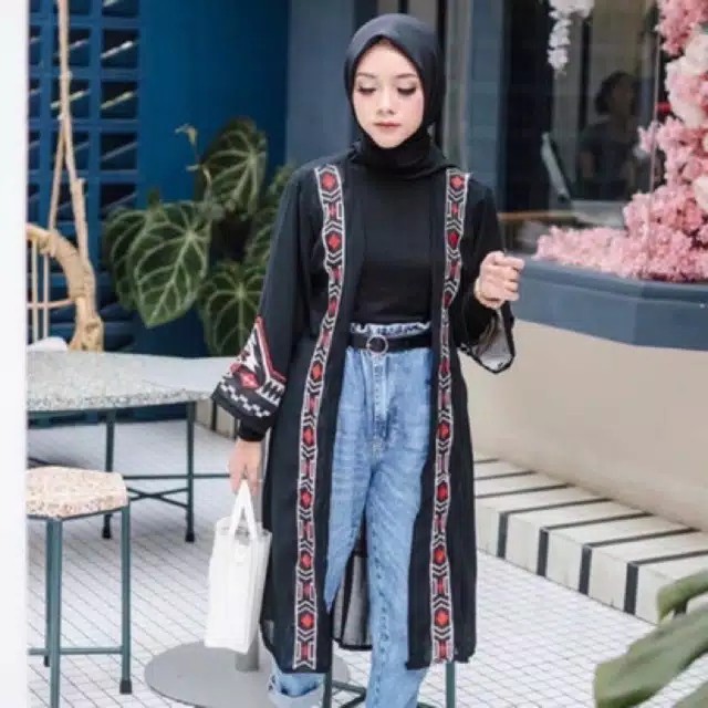 BORDIR ETNIK BOHEMIAN CARDIGAN OUTER LONG CARDIGAN
