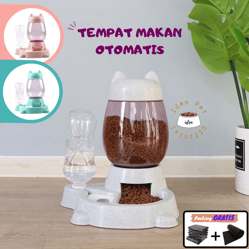 Tempat Makan Minum Hewan Anjing Otomatis Dispenser Makanan Kucing Dog Cat Feeder Automatic