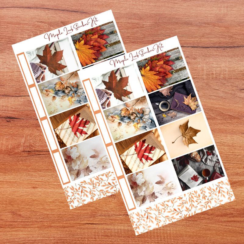 

maple leaf planner scrapbook diy bujo journal atau tumblr sticker