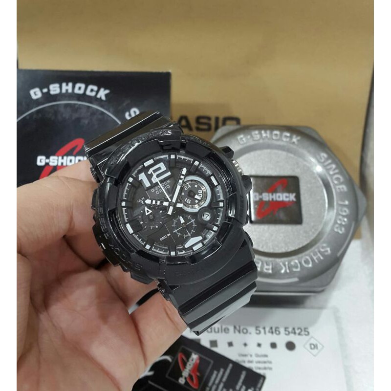 Jam pria G shock GAC110 black series plus box kaleng