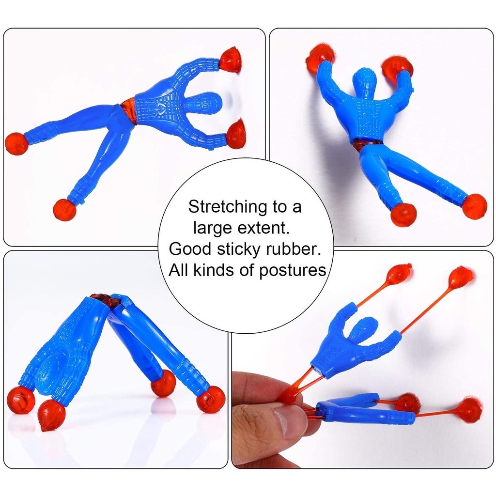 10 Pcs Mainan Spiderman Memanjat Dinding Flexible Untuk Anak