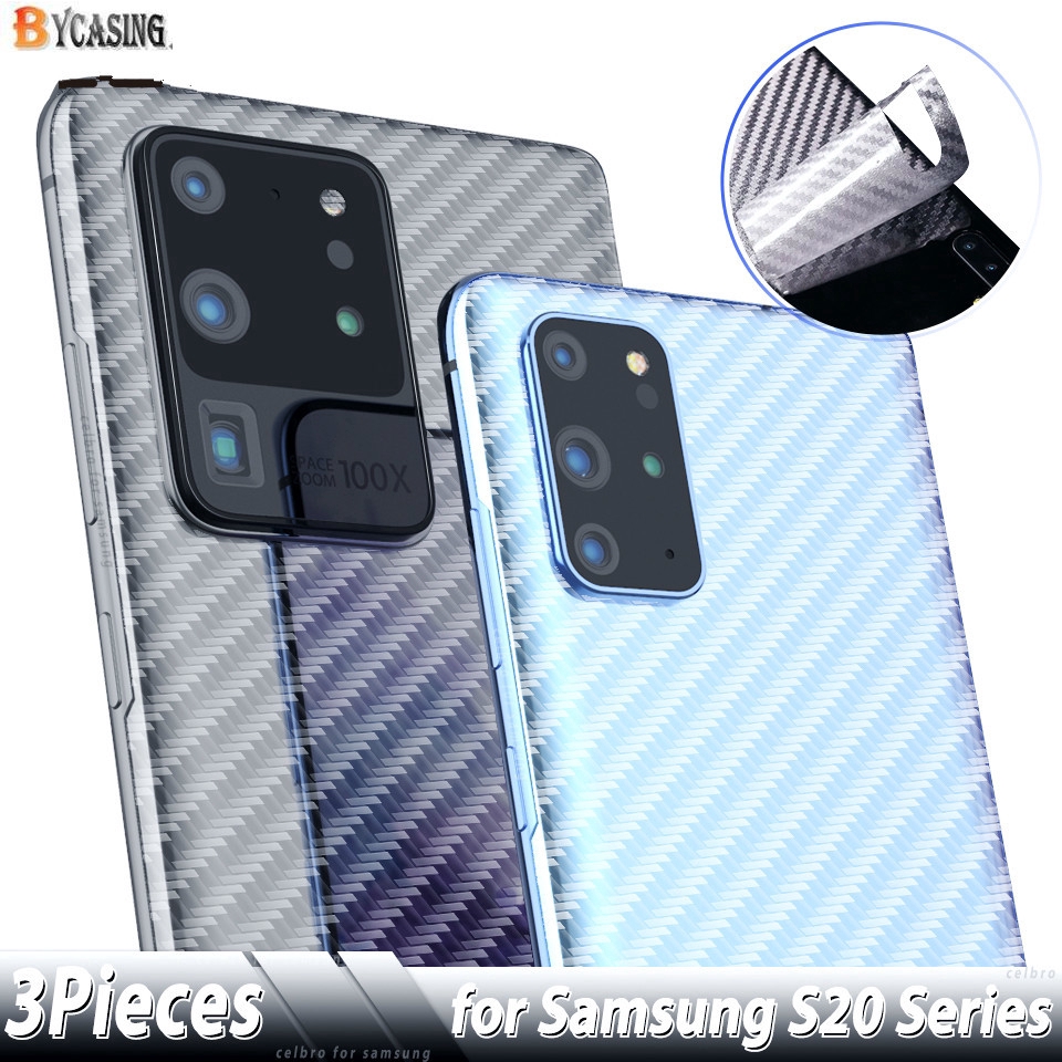 3PCS Samsung Galaxy A51 A71 S20 Ulta S10 Lite Note 10 Lite Carbon Fiber Back Sticker Protective Back Film BY