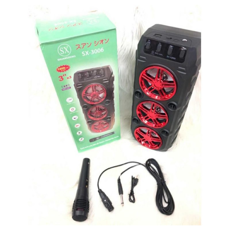 Speaker Karaoke 3 tingkat Sx y3006 Bonus mic