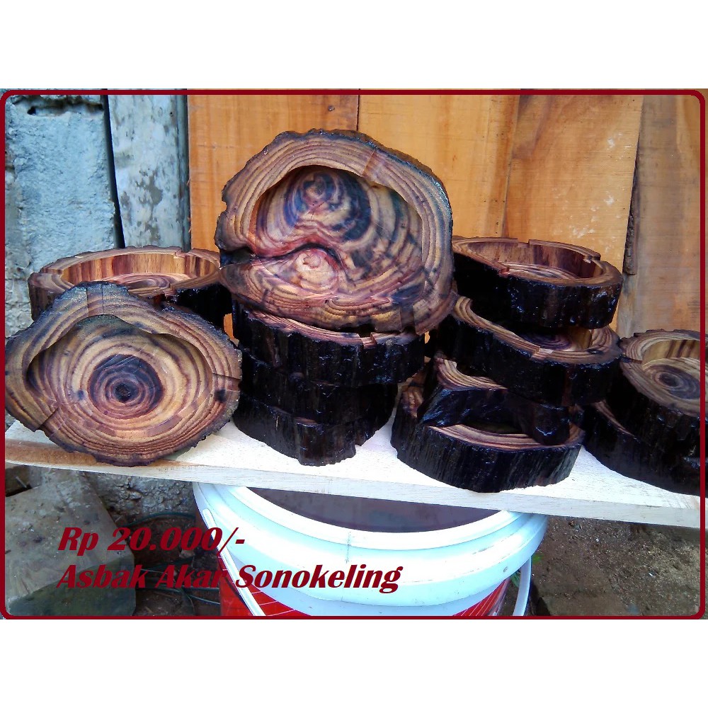 Asbak Kayu Sonokeling Unik Antik Ukuran Jumbo