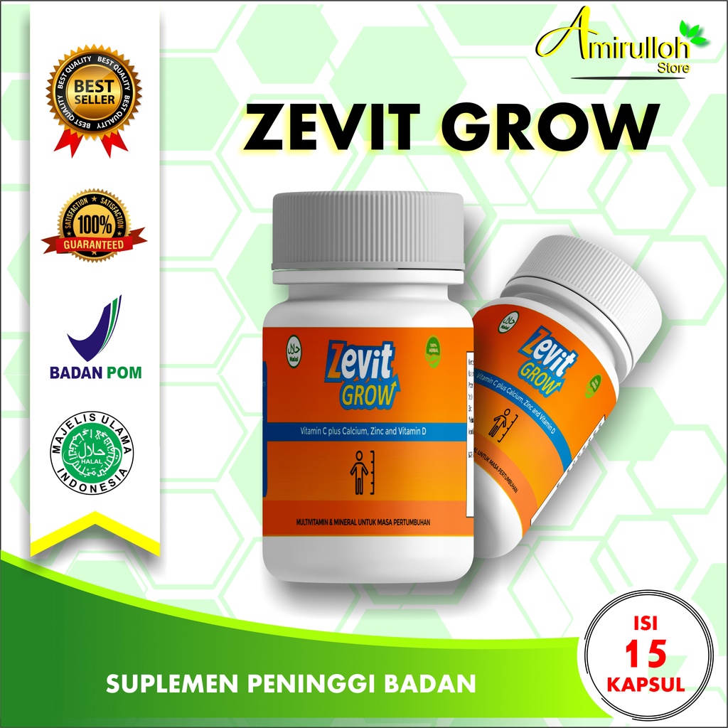 

ZEVIT GROW – Peninggi Badan Original Terlaris / susu penambah tinggi badan / penambah tinggi badan