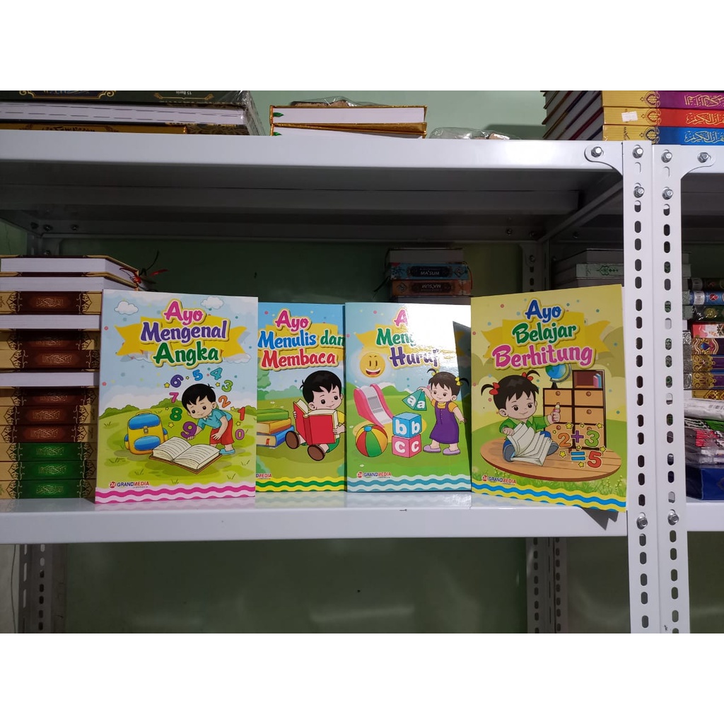 Buku Ayo Belajar Mengenal dan Menulis Huruf Angka serta Latihan Berhitung untuk Anak Pra Sekolah PAUD TK