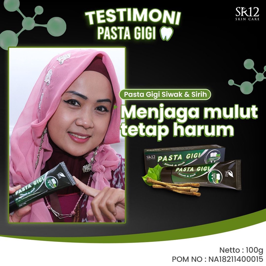 SR12 PASTA GIGI SIWAK DAN SIRIH HERBAL BPOM HALAL NAFAS SEGAR SETIAP SAAT