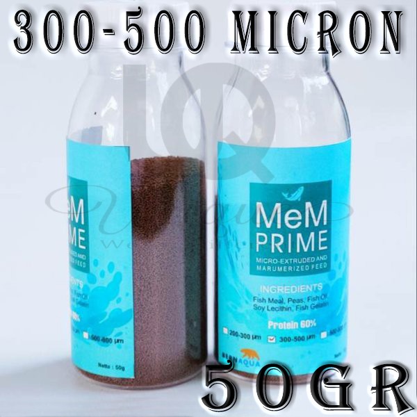 ORIGINAL Pelet MEM Prime 300-500 micron / Pellet ikan 50gr 3/5