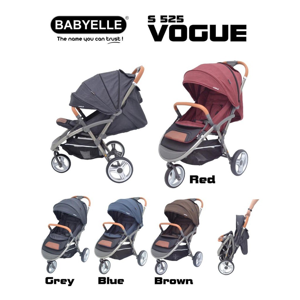 STROLLER KERETA DORONG BAYI BABYELLE S 525 VOGUE / BABY STROLLER VOGUE RODA 3 BISA LIPAT