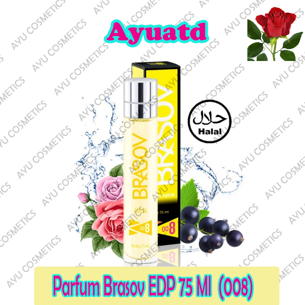 BRASOV Parfum Wanita 75 ML Eau De Parfum HALAL 008