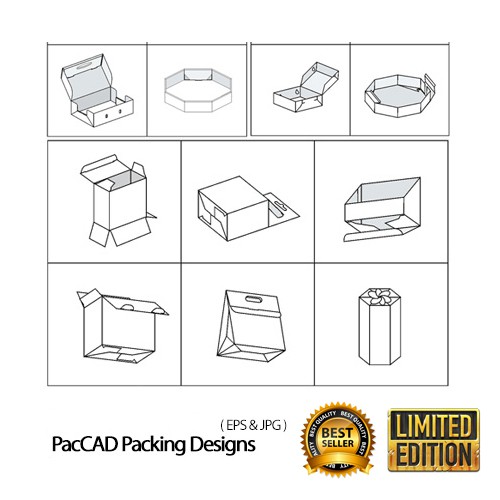 Template Desain Pola Kemasan Packaging Polos Design Cetak Potong