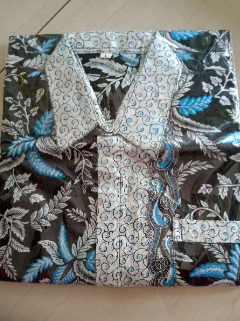 Kemeja Batik Lengan Pendek Blarak Biru