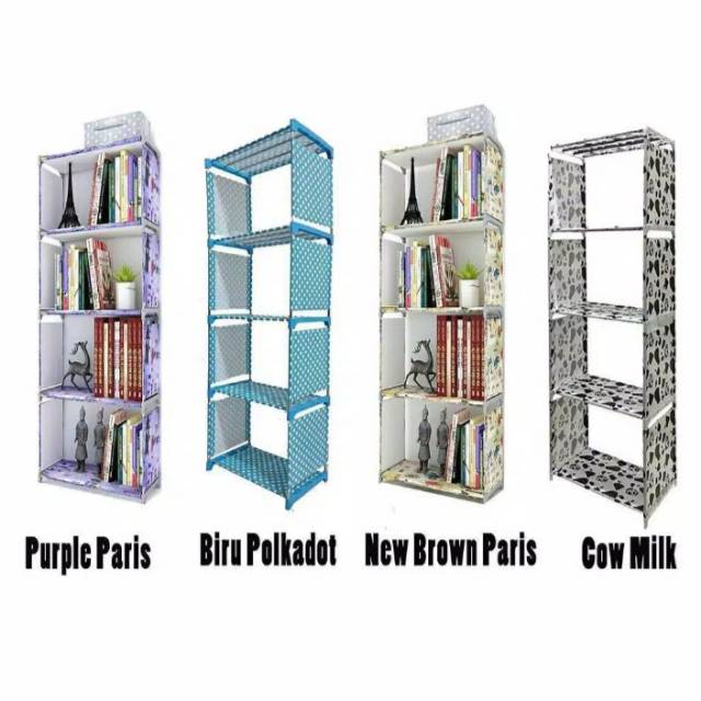 Rak buku rak portable susun motif Grosir murah Shopee Rak buku rak portable susun motif Grosir murah Shopee