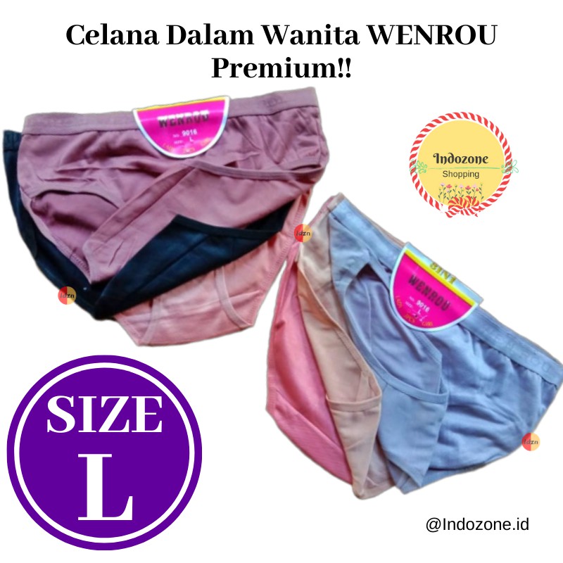  Celana  Dalam  Wanita Impor  WENROU Salur Garis SIZE L IDP 