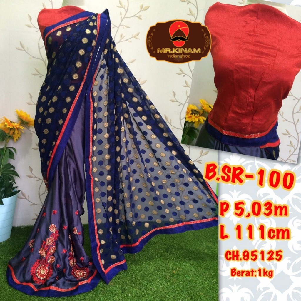 SAREE INDIA [B.SR-100104] | KAIN SAREE INDIA | SAREE LILIT INDIA | BAJU INDIA