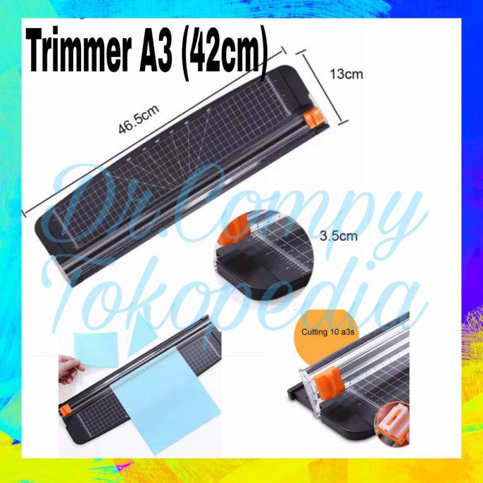 

[[BISA COD]] Pemotong Kertas Max 42cm Paper Cutter Trimmer A2 /A3 plus Cutting Tool