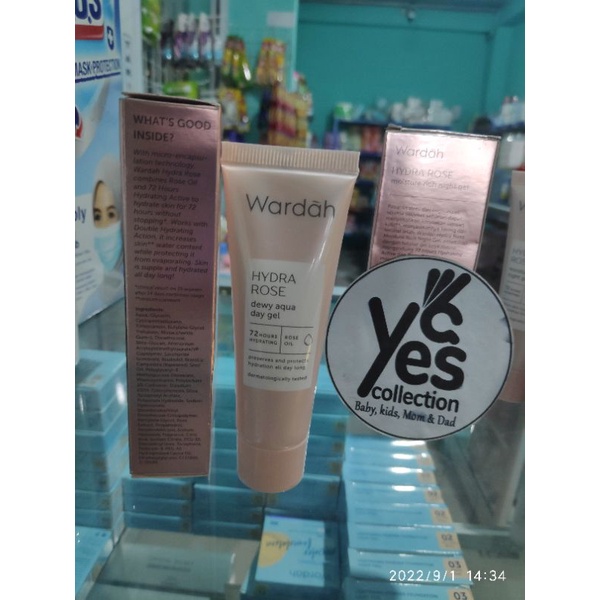 Wardah Hydra Rose Dewy aqua day Gel 17ml Pelembab Wajah Menghidrasi 72 Hours Krim Muka Rose Oil Kulit Mengelupas klopek polusi udara pendingin ruangan perubahan Cuaca