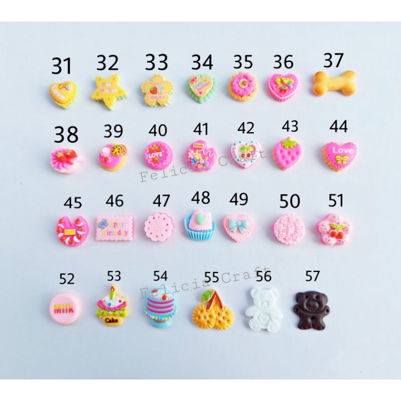 [bagian 2] Resin miniatur food cake sweet [harga 1 pcs]