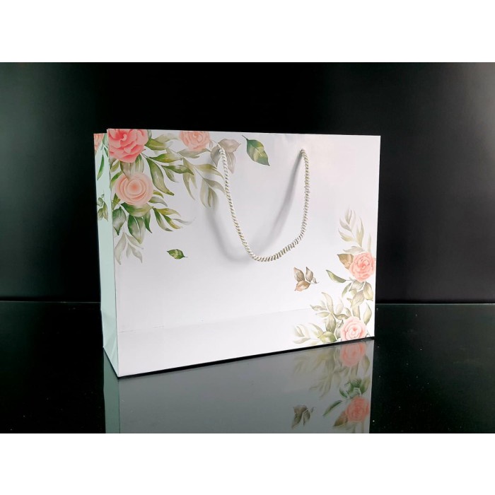

NEW Paperbag Big Gift Edition (Floral) Uk. 40 x 31 x 12 cm - Putih
