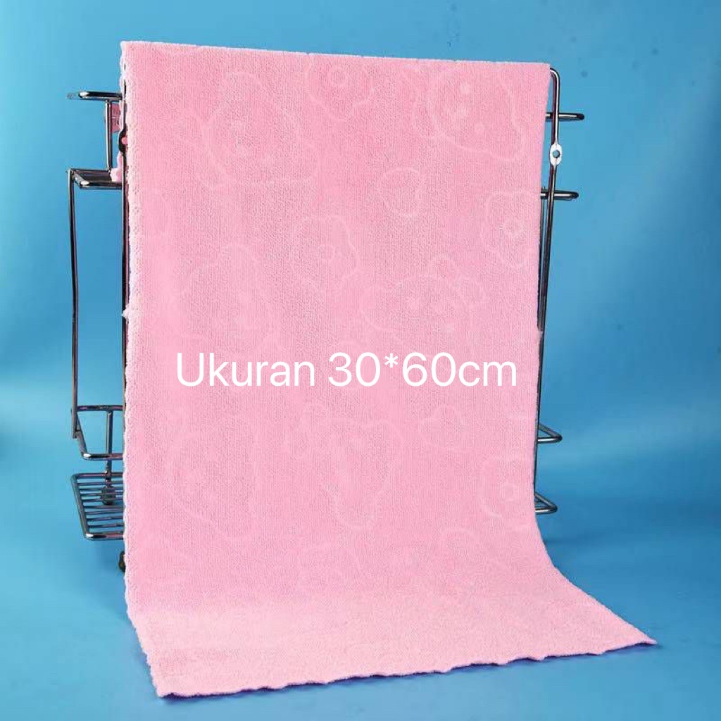 Handuk Mandi 35 x 75 cm Microfiber Bulu Premium Handuk Muka Super Nyerap Air