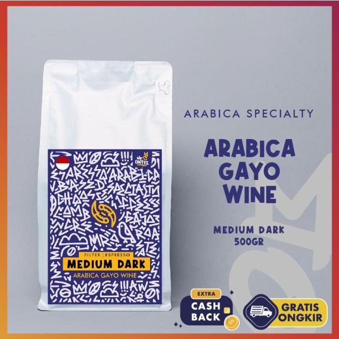 

Kopi Arabika DARK ROAST GAYO WINE | Kopi Aceh gayo single origin 500g -Diskon Besar