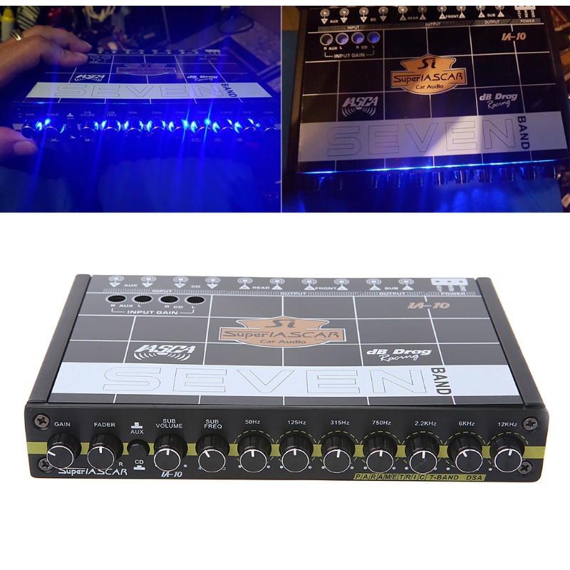 Sun Car 7band Equalizer Mobil Modifikasi EQ Equalizer Class Fever Car Tuner