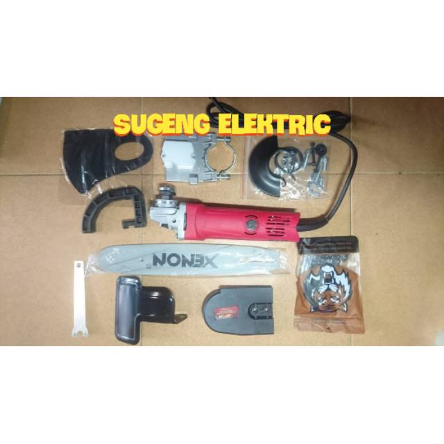 PAKET CHAINSAW STAND + MESIN GERINDA KOMPLIT SET MINI CHAINSAW STAND GERGAJI RANTAI