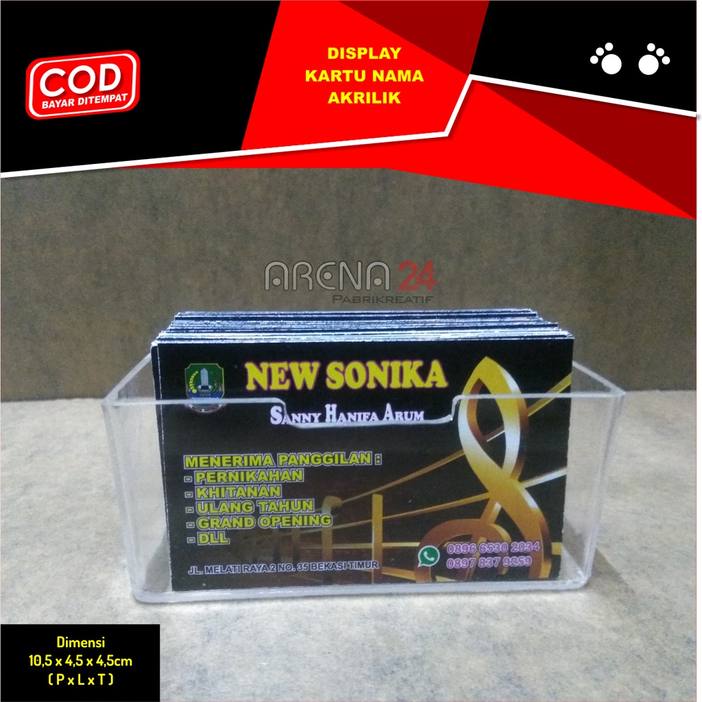 

TEMPAT KARTU NAMA AKRILIK / ACRYLIC / DISPLAY KARTU NAMA AKRILIK