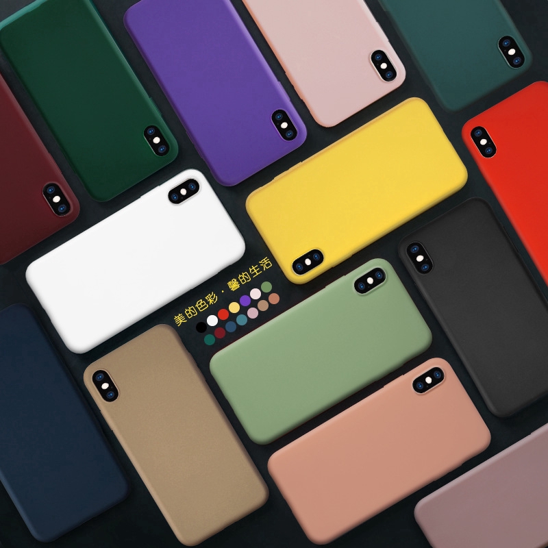 Case Bahan Silikon Warna Permen Untuk IPhone XS Max