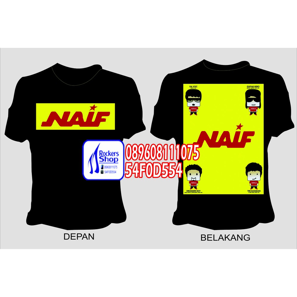 KAOS NAIF PERSONIL BACKGROUND KUNING