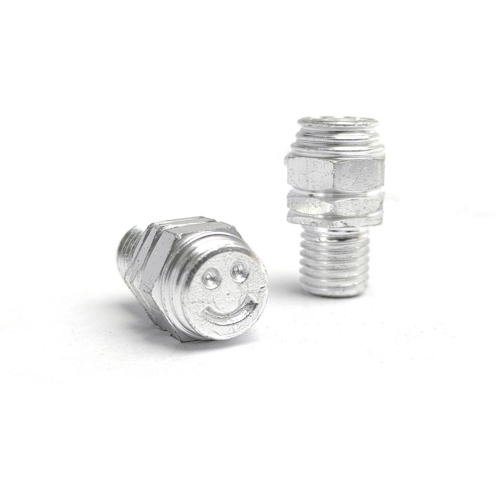 2 Pcs Baut Tutup Lubang Spion Motor Honda & Yamaha Baut Tutup Spion Smile Variasi-Silver