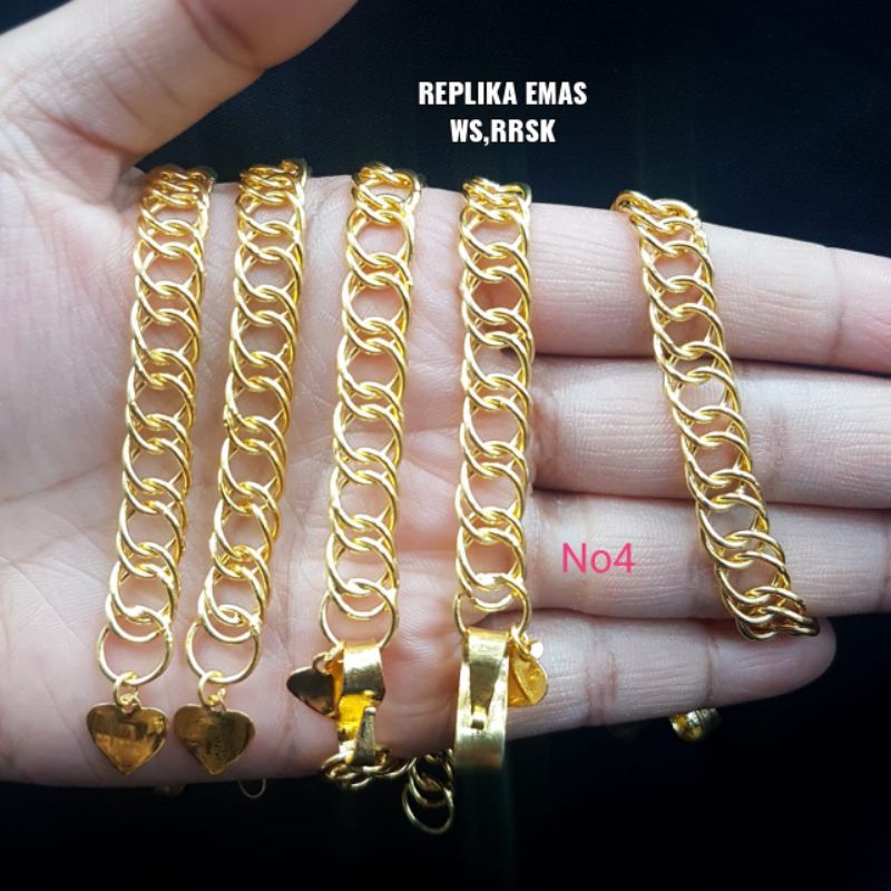 Gelang rante replika mas,mewah cocok buat anak dan dewasa