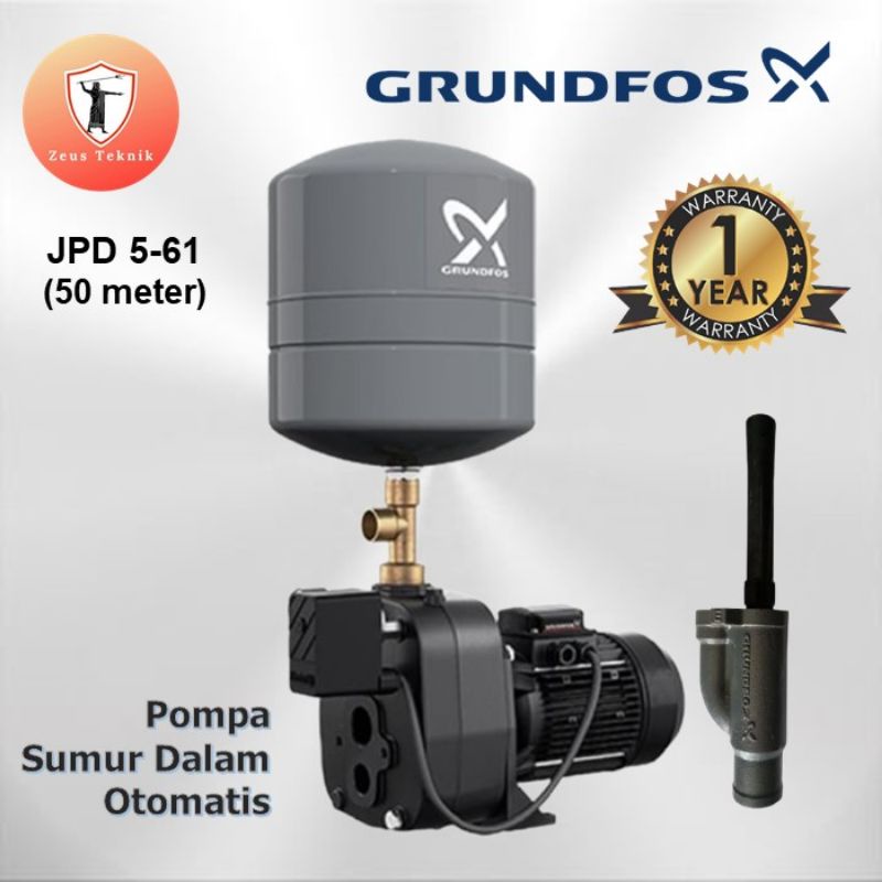 Pompa Air GRUNDFOS JPD5-61(500watt & 50meter)
