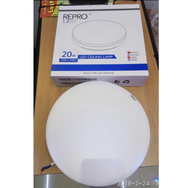 lampu plafon bulat led 20 watt repro