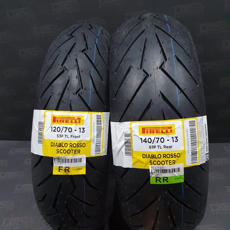 Ban Luar Pirelli 120 70 13 dan 140 70 13 Diablo Rosso Scooter
