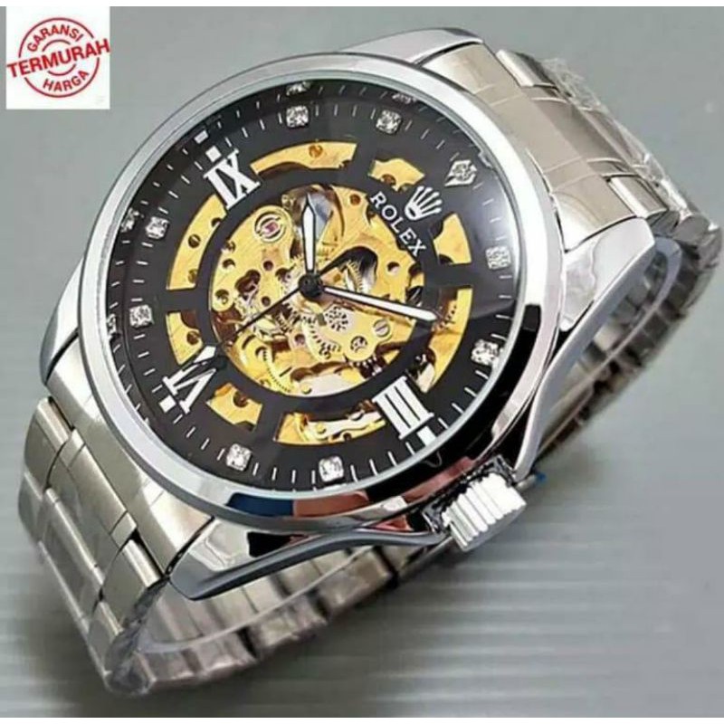 HOT SALE!!! JAM ROLEX OTOMATIS JAM TANGAN PRIA JAM TANGAN TANPA BATERAI KEREN MENAWAN