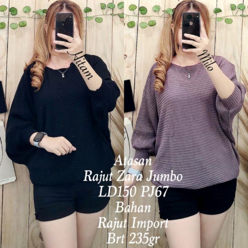 Atasan rajut wanita jumbo