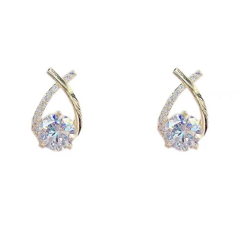 Anting Zirkon Drop Untuk Aksesoris