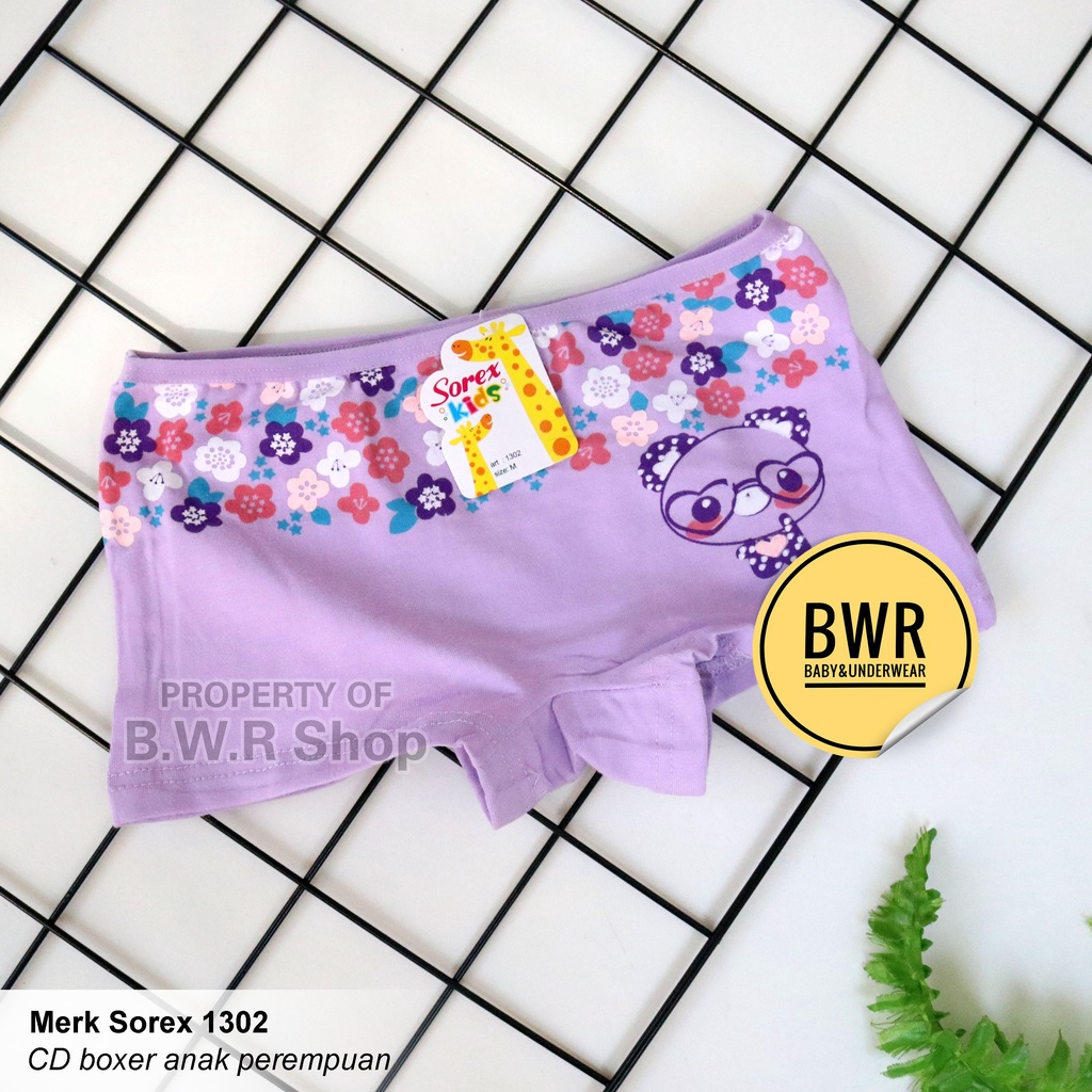 CD Boxer Sorex 1302 Motif Bunga Bunga / Celana Dalam Anak Perempuan || Bwr IX