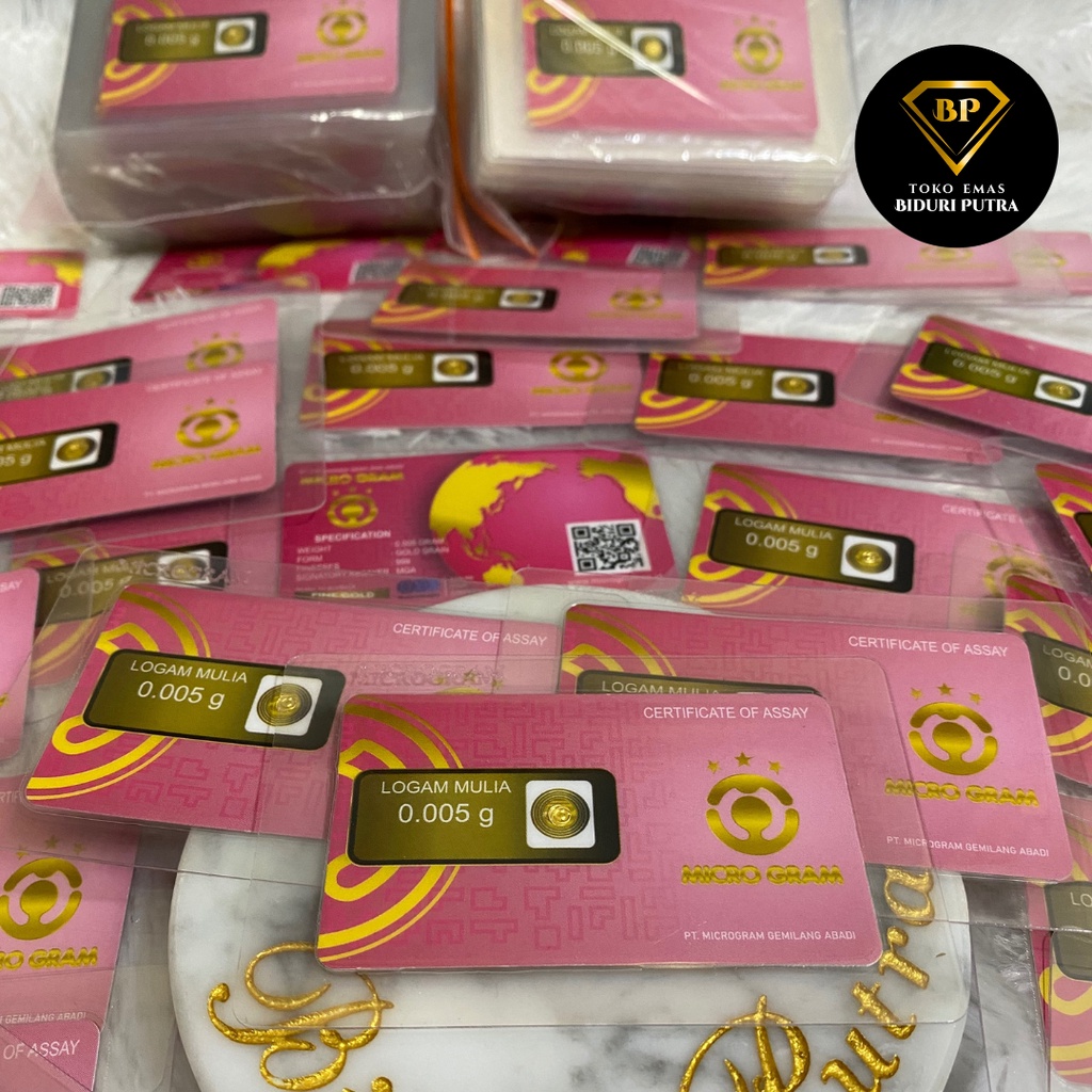 EMAS MINI 0.001gr - 0.1gr LOGAM MULIA 24KARAT DIJAMIN ASLI ORIGINAL MICRO GRAM/ BABYGOLD / MINIGRAM / MINIGOLD  100% EMAS MURNI ASLI TERMURAH TOKO EMAS SOUVENIR PERNIKAHAN TERMURAH HADIAH KADO ULANG TAHUN EMAS BATANGAN EMAS 0,001 TERMURAH-Grosir26-50pcs 0.005