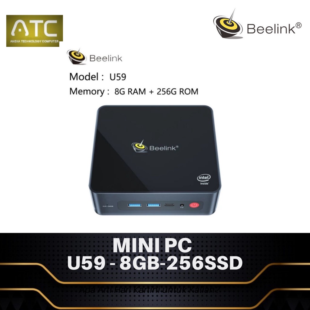Mini PC Beelink U59 8/256GB SSD Intel N5095 Jasper Lake Windows 11 Pro